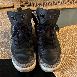 Jordan Kids Black and Gray Sneakers